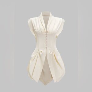 Elegant Cream Women's Top